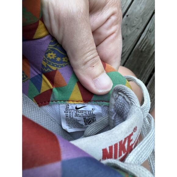 Preowned Nike AF1 LV8 Playful Print White SIZE 5y - Picture 9 of 9